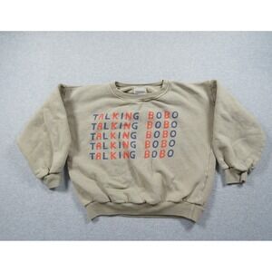 Bobo Choses Sweatshirt Kids 8-9 Beige Crewneck Talking Bobo Graphic Pullover